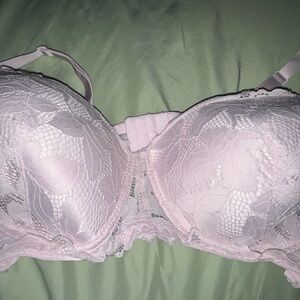 Elegant Lace Underwire Bra - Pink